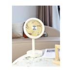 Byanes Mini USB Fan, 4 Kademeli Dönen Başlık, Lityum Şarjlı, Taşınabilir