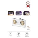 Byanes Şarjlı LED Işıklı Çift Fanlı Mini Masaüstü Vantilatör Beyaz