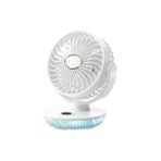 Byanes Şarjlı Mini Masaüstü Fan, Rgb LED Işıklı, Serinleten Vantilatör