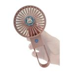 Byanes Şarjlı Mini USB Fan LED Işıklı Masaüstü 3 Kademeli Vantilatör