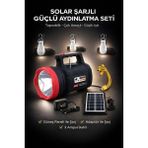 Byanes Solar Şarjlı Kamp Feneri 3 Ampul Set, LED Acil Durum Aydınlatması