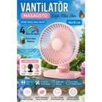 Byanes Taşınabilir Mini Fan, Type-C Şarjlı Masaüstü Klima, 4 Mod Hız