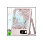 Byanes Ultra Ince Masaüstü Fan, 5 Hızlı LED Göstergeli, Şarjlı, Serinleten Mini Klima