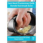 Byanes Yeni Nesil Paslanmaz Çelik Pratik Mutfak Sarımsak Rendesi Kolay Kullanımlı Gondol Sarımsak Ezici