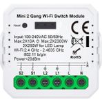 Byars-Uyumlu Akıllı Anahtar Modülü, Çift Çıkışlı, Anahtar Girişli, 2X10A - 220V Röle, Google Asistan ve Alexa Destekli