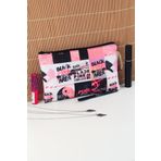 BYBAG Blackpink K-Pop Desenli Kalemlik Fermuarlı Makyaj Çantası Büyük Boy