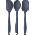 ByBirgül Büyük Boy Yanmaz Yapışmaz Silikon Spatula +Kaşık 3 lü set
