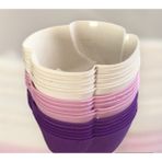 Bybirgül Mor &pembe &beyaz 18 Lisilikon Mini Gül Kek Kalıbı,muffin Kalıbı, Airfryer Kalıbı 18 Adet - 7 cm