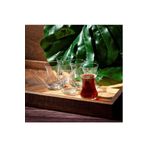 BYBKURUMSAL TvA Çay Bardağı 6 lı set (6 adet Kare Bambu Bardak Altlığı ile beraber)