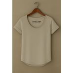 BYBÜLENT Gri Erkek Özel Üretim Dar Kesim Geniş Pis Yaka Alt Oval Kesim Slim Tişört T-shirt