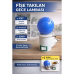 ByBuray Fişe Takılan Gece Lambası – Anahtarlı E27 Duy + 1 Adet Gece Ampulü
