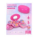 BYCEGU Göz Farı Toka Oje Sürülebilir Pretty Pinky 3 Katlı Pembe Çantalı Makyaj Evcilik Güzellik Seti