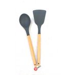 Bycomo By Como 2 Parça Bambu Saplı Silikon Kaşık Spatula Seti