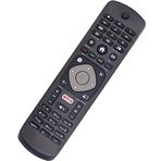 BYCONNERS Philips Evrensel LCD LED 3D HD Akıllı TV için Philips TV Yedek Uzaktan Kumandası, Netflix ile - Kurulum Gerekmez