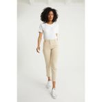 ByCukurovaFrango BY-6402 Kadın Yüksek Krem Comfort Likralı Mom Jeans Boyfriend Bel Dar Paça Kot Pantolon