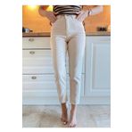 ByCukurovaFrango Kadın Yüksek Bel Bej Boyfriend Jeans Likralı Esnek Kot Pantolon 2024