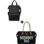 Bye Bye Mommy Bag Anne Bebek Bakım ve Kadın Çantası+Silver Anne Bebek Bakım Sırt Çantası ( Sıyah ) - Siyah