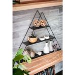 Bye Concept & More Dekoratif Üçgen Duvar Rafı Kurulum Gerektirmeyen Tek Parça Çok Amaçlı Fotoğraflık Standı Metal Raf