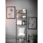 Bye Concept & More Metal Ayaklı 3 Raflı Banyo Rafı Klozet Üstü Dekoratif Raf Askılık Organizer