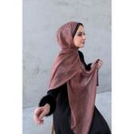 Byedauzunlar Siyah&Kiremit Asu Otantik Hint İpeği Şal
