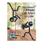 BYENS 2 Adet Çöp Adam 1 adet 30lu Görev Kartı Montessori Ahşap Eğitici Oyuncak