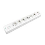 Byes Altılı Anahtarlı USB Hızlı Şarjlı (20W) Topraklı Priz, 2m, Çocuk Korumalı