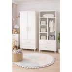 Bygolden Neva 2 Kapılı 2 Çekmeceli raflı Gardrop Elbise dolabı