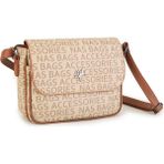 Byhakan Nas BAG-1289 Vizon-Taba Yazılı Kadın Omuz Çantası