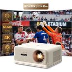 Byintek U14 Pro Full HD 1080P Projeksiyon Cihazı, 1500 ANSI Lümen, Taşınabilir Projeksiyon Cihazı, Toz Geçirmez Optik Motor, MEMC ve HDR, Akıllı Engelden Kaçınma, Android OS 11.0, 24W Surround Ses - Beyaz