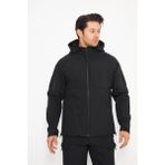 BYK Su ve Rüzgar Geçirmez Çok Cepli Taktik Softshell Içi Polarlı Outdoor Mont - 2XL - Siyah