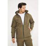 BYK Su ve Rüzgar Geçirmez Çok Cepli Taktik Softshell Içi Polarlı Outdoor Mont - Çöl Beji