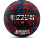 ByKurt Basketbol Topu Pompalı TB-500 Buzzers Grafiti Kauçuk Dayanıklı Deep Channel Kabartma 7 No - 7 Numara - Siyah