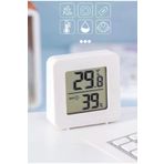 ByKurt Mini LCD Dijital Sıcaklık Nem Ölçer Termometre Higrometre - Duvara Takılabilir Beyaz