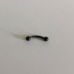 Bylin Cerrahi Çelik Muz Piercing Siyah Rook, Kaş, Snog, Helix-Bar Uzunluğu 8 mm-1 adet