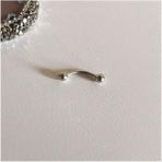 Bylin Cerrahi Çelik Rook , Snog , Dil , Kaş Muz Piercing- Bar UZunluğu 8mm-1 adet