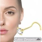 Bylin Zirkon Taşlı Spiral Cerrahi Çelik Hızma-Kalınlığı 0,8mm - Taş çapı 3mm/1 Adet
