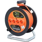 Bylion 3x2,5 Ttr 50 Metre Kablolu Plastik Kablo Makarası - Turuncu - Siyah