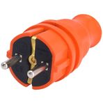Bylion Düz Fiş Monofaze Kauçuk 220/240 V 16A Turuncu