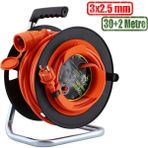Bylion Makaralı Seyyar Kablo Uzatma Kablosu 30+2 Metre 3x2.5 mm Yüksek Mukavemetli Özellik
