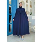 Bym Fashion Bebekli Anne Elbisesi 3896 Lacivert - 44