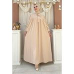Bym Fashion Bebekli Anne Elbisesi 3896 Taş - 42