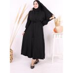 Bym Fashion Elbiseli Abaya Takım ŞAL HEDİYE 3883 Siyah - 40