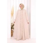 Bym Fashion Fırfır Detaylı Elbise 6066 Taş - 3
