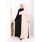 Bym Fashion Hac Umre Elbise Çift Renk Şal Hediye 3950 Taş - Standart