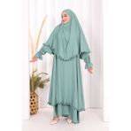 Bym Fashion Hac Umre Sufleli, Elbise Takım Şal Hediye 3951 Mint