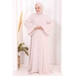 Bym Fashion Kol Fırfır Detay Elbise Şal Hediye! 6073 Taş - 1