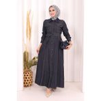 Bym Fashion Kot Elbise 7061 Lacivert - 2