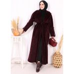 Bym Fashion Leopar Kaban 70058-1 Bordo - Standart