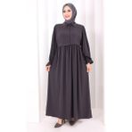 Bym Fashion Pelerinli Elbise 6082 Füme