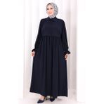 Bym Fashion Pelerinli Elbise 6082 Lacivert - 3
